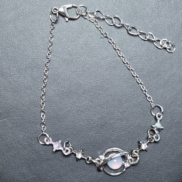 Celestial Silvery Bracelet With Rhinestone Accents‎ (NWOT) - Picture 2 of 5